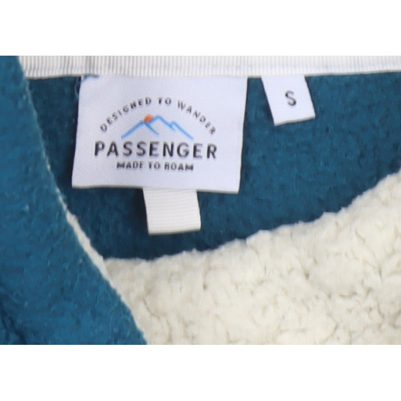 Passenger Women’s Blue S Sherpa Fleece Pullover Hoodie Lined