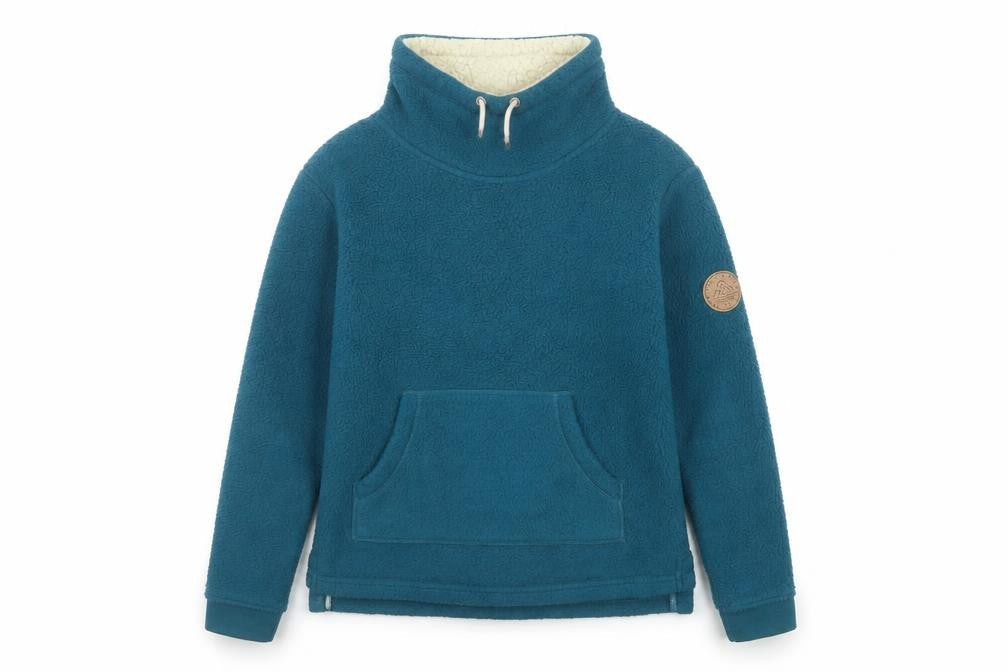 Passenger Women’s Blue S Sherpa Fleece Pullover Hoodie Lined