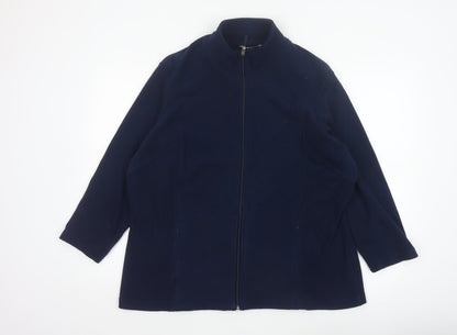 Marks and Spencer Women's Blue UK 20 Full Zip Fleece Jacket