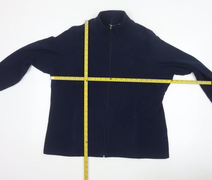 Marks and Spencer Women's Blue UK 20 Full Zip Fleece Jacket