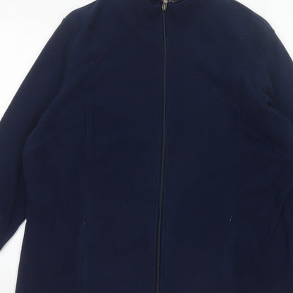 Marks and Spencer Women's Blue UK 20 Full Zip Fleece Jacket
