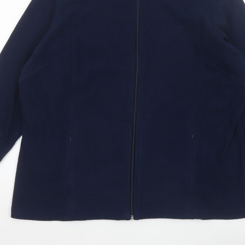 Marks and Spencer Women's Blue UK 20 Full Zip Fleece Jacket