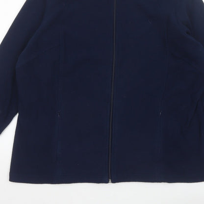 Marks and Spencer Women's Blue UK 20 Full Zip Fleece Jacket