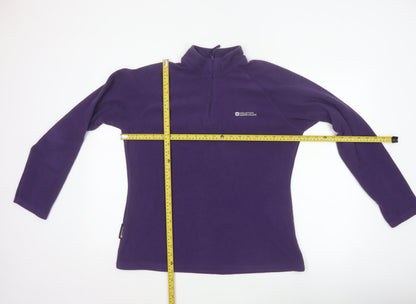 Mountain Warehouse Women Purple UK 14 1/4 Zip Fleece Sweatshirt
