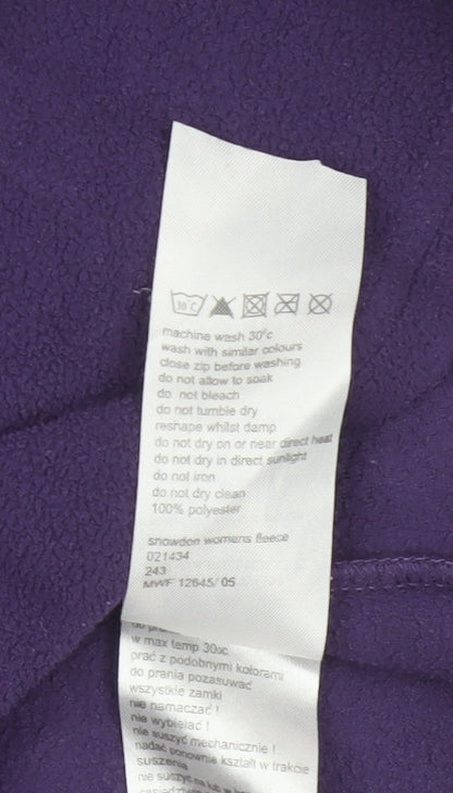 Mountain Warehouse Women Purple UK 14 1/4 Zip Fleece Sweatshirt