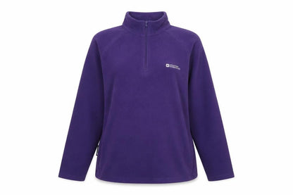 Mountain Warehouse Women Purple UK 14 1/4 Zip Fleece Sweatshirt
