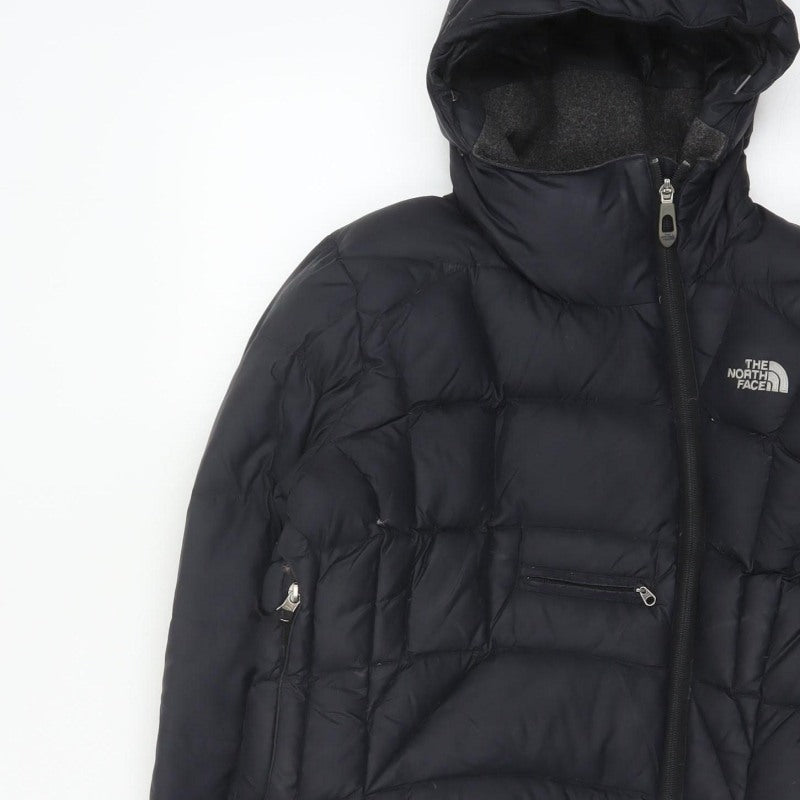 The North Face Women’s Black S Hooded Puffer Jacket Logo