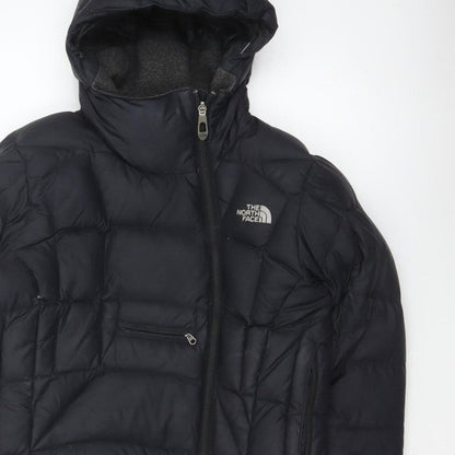 The North Face Women’s Black S Hooded Puffer Jacket Logo