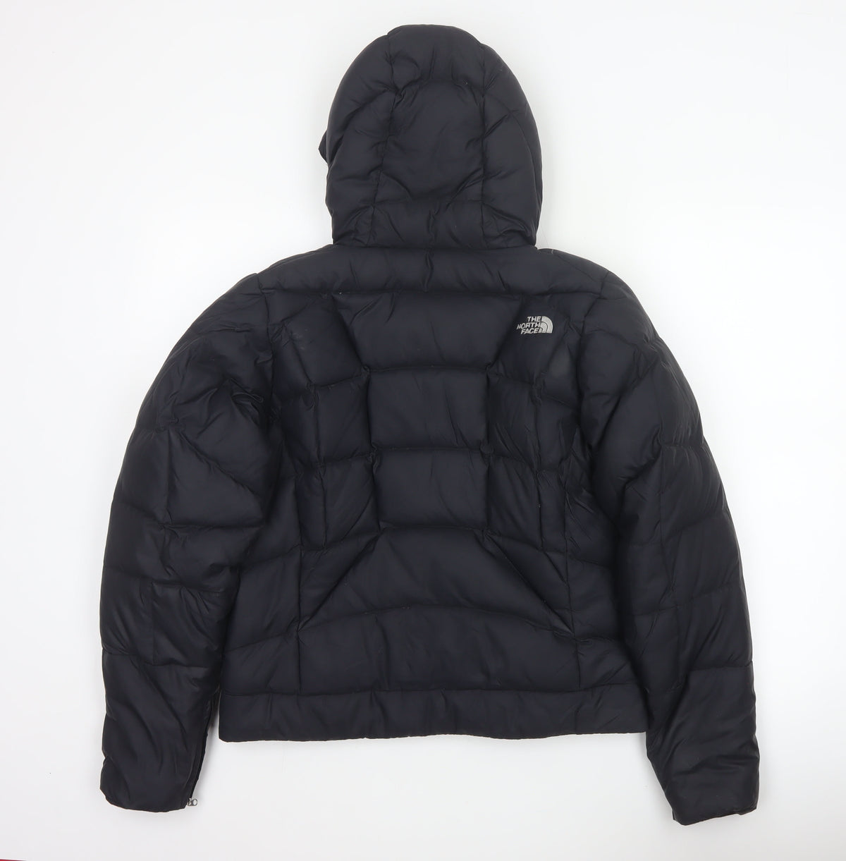 The North Face Women’s Black S Hooded Puffer Jacket Logo
