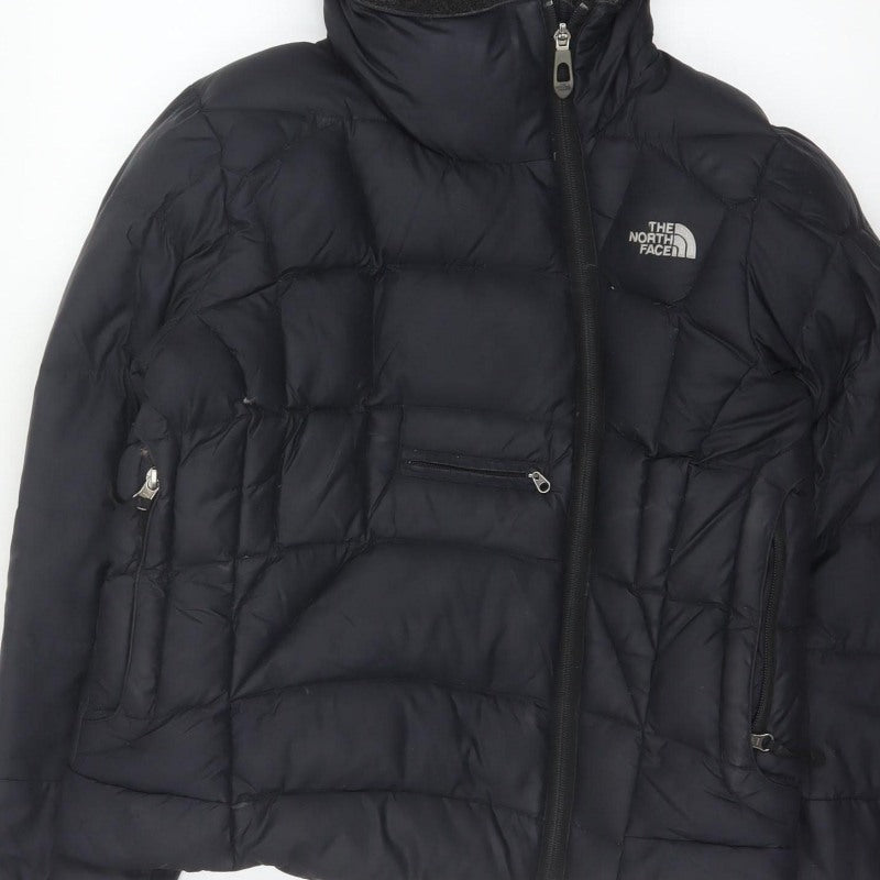 The North Face Women’s Black S Hooded Puffer Jacket Logo