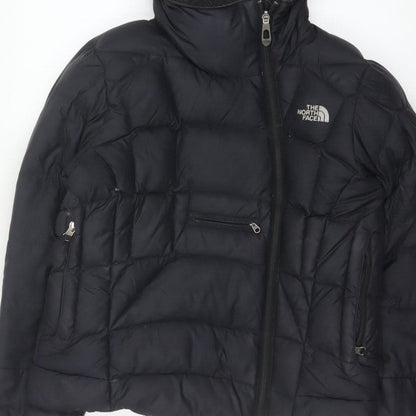 The North Face Women’s Black S Hooded Puffer Jacket Logo
