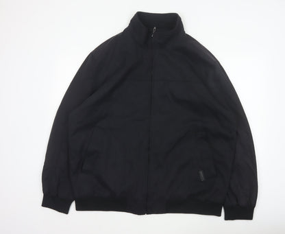 Bosideng Men’s Black XL Bomber Jacket Full Zip Stand Collar