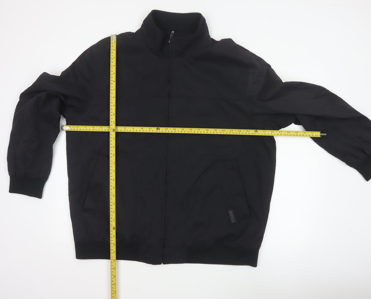 Bosideng Men’s Black XL Bomber Jacket Full Zip Stand Collar
