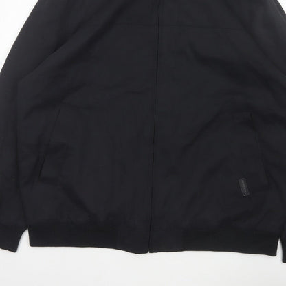Bosideng Men’s Black XL Bomber Jacket Full Zip Stand Collar