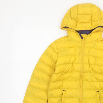 Mountain Warehouse Boys Yellow 7-8 Years Puffer Jacket Hooded Water Resistant