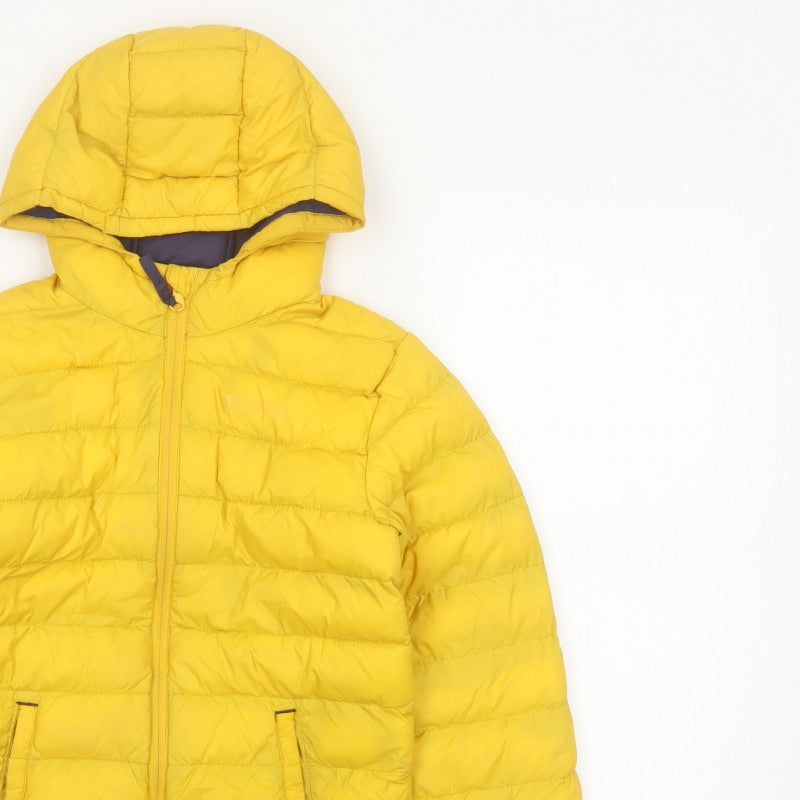 Mountain Warehouse Boys Yellow 7-8 Years Puffer Jacket Hooded Water Resistant