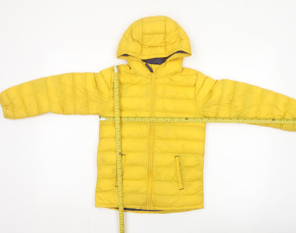 Mountain Warehouse Boys Yellow 7-8 Years Puffer Jacket Hooded Water Resistant