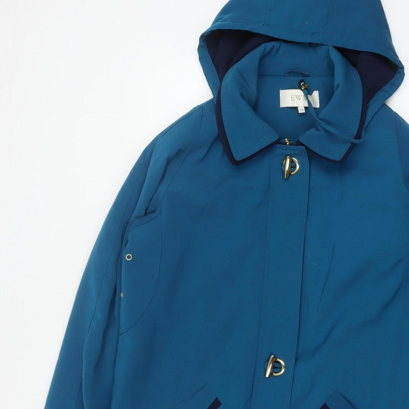 EWM Women Blue Size 18 Hooded Padded Parka Jacket Toggle