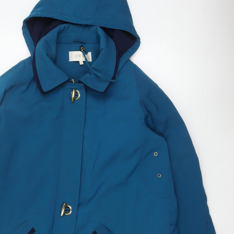 EWM Women Blue Size 18 Hooded Padded Parka Jacket Toggle