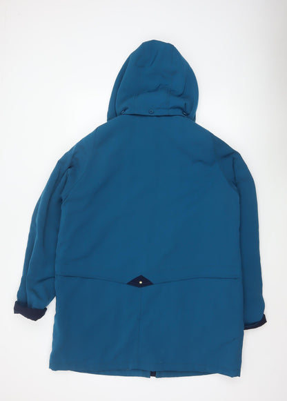 EWM Women Blue Size 18 Hooded Padded Parka Jacket Toggle