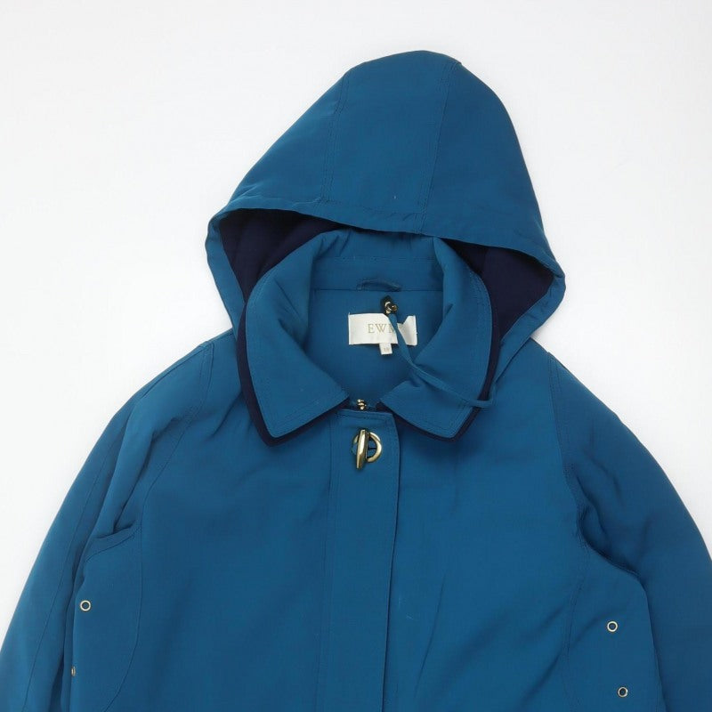 EWM Women Blue Size 18 Hooded Padded Parka Jacket Toggle