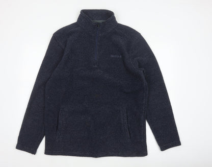 Peter Storm Men’s Blue M 1/4 Zip Fleece Sweatshirt Pockets