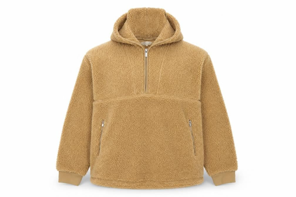 Primark Cares Women’s Beige M Teddy Fleece Half Zip Hoodie