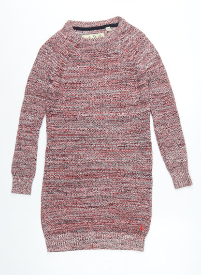 Jack Wills Women’s Multicoloured XS Cowl Neck Knit Jumper Dress