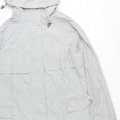 Next Women’s Grey Size 8 Hooded Long Parka Coat