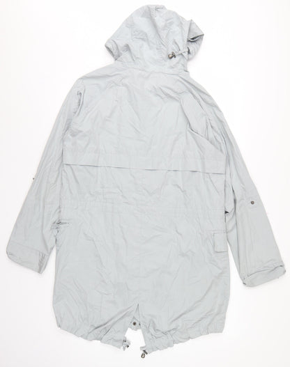 Next Women’s Grey Size 8 Hooded Long Parka Coat