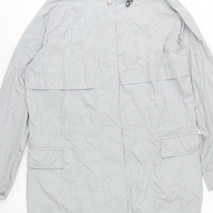 Next Women’s Grey Size 8 Hooded Long Parka Coat