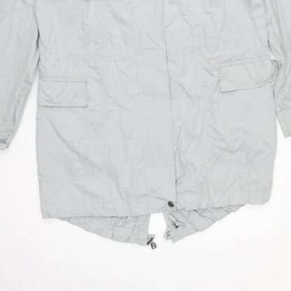 Next Women’s Grey Size 8 Hooded Long Parka Coat