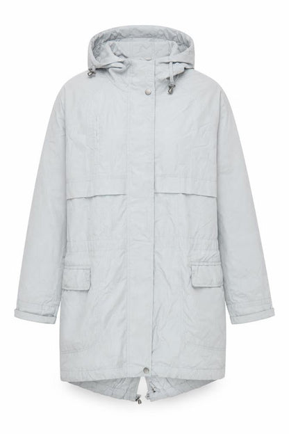 Next Women’s Grey Size 8 Hooded Long Parka Coat