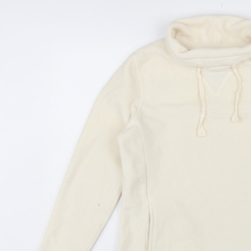 Mantary Women’s Ivory Size 14 Fleece Hoodie Pullover Embroidered