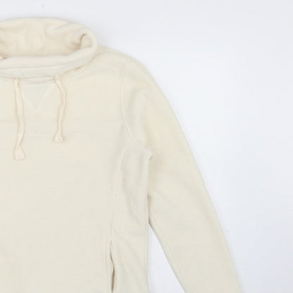 Mantary Women’s Ivory Size 14 Fleece Hoodie Pullover Embroidered
