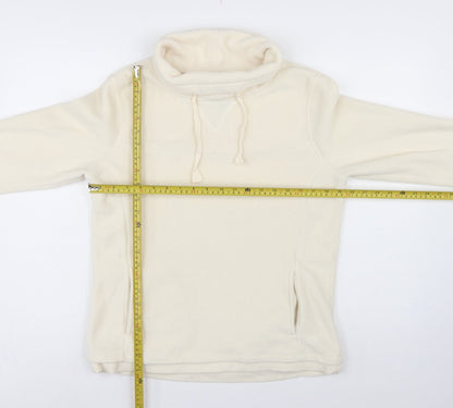 Mantary Women’s Ivory Size 14 Fleece Hoodie Pullover Embroidered