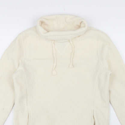 Mantary Women’s Ivory Size 14 Fleece Hoodie Pullover Embroidered