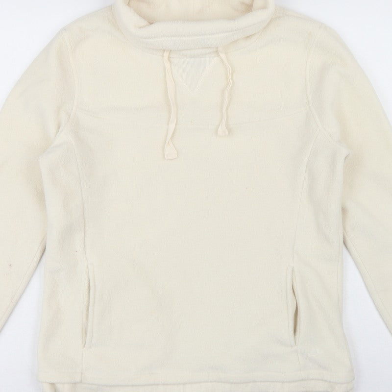 Mantary Women’s Ivory Size 14 Fleece Hoodie Pullover Embroidered