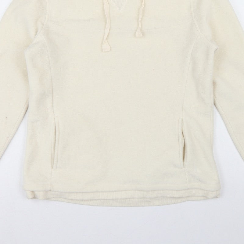 Mantary Women’s Ivory Size 14 Fleece Hoodie Pullover Embroidered