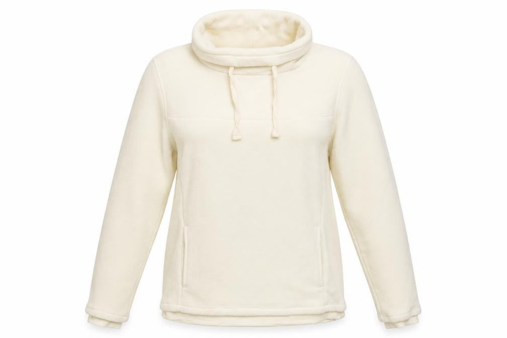 Mantary Women’s Ivory Size 14 Fleece Hoodie Pullover Embroidered