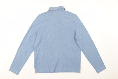 Autograph Men’s Blue M Henley Collared Knit Jumper Pocket
