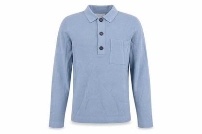 Autograph Men’s Blue M Henley Collared Knit Jumper Pocket