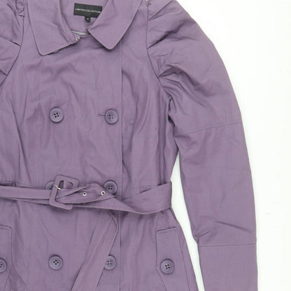 Marks and Spencer Women Purple UK 14 Belted Trench Coat