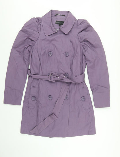 Marks and Spencer Women Purple UK 14 Belted Trench Coat