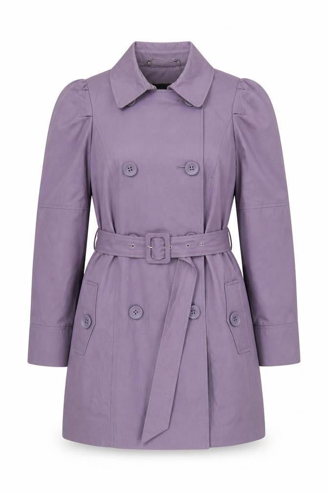 Marks and Spencer Women Purple UK 14 Belted Trench Coat