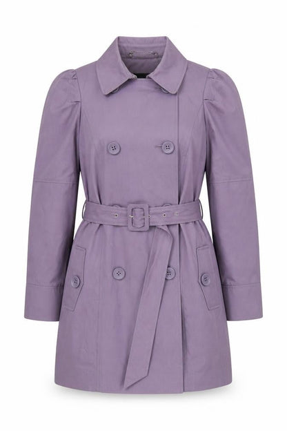 Marks and Spencer Women Purple UK 14 Belted Trench Coat