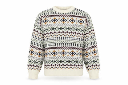 Woodman Men’s Multicoloured L Fair Isle Chunky Knit Pullover Jumper