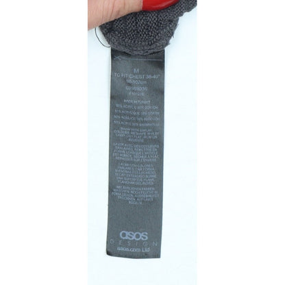 ASOS Design Men’s Grey M Cable Knit Roll Neck Pullover Jumper