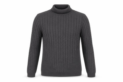 ASOS Design Men’s Grey M Cable Knit Roll Neck Pullover Jumper