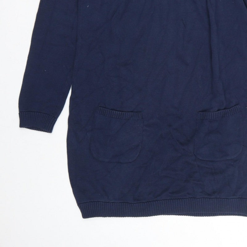 Frugi Bloom Women’s Blue UK 12 Bird Knit Jumper Dress Pockets